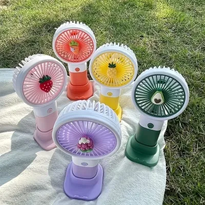 USB Rechargeable Portable Mini handheld Fan with Holder (1 Pc)